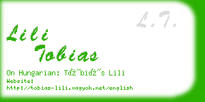 lili tobias business card